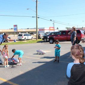 children playing at Grove Collision Repair Ltd. event